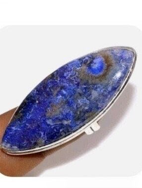 Lapis Lazuli Gemstone 925 Sterling Silver Handmade Ring